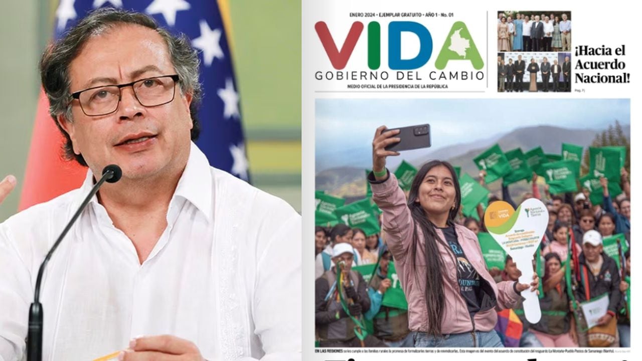 El presidente Petro y la portada del periódico 'Vida'