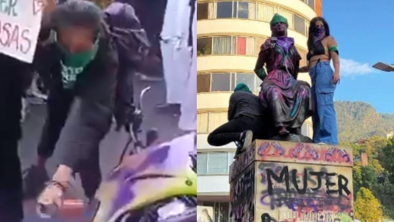 Manifestantes el viernes 8 de marzo